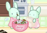 Bunnies Cooking Cake